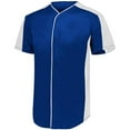 thumbnail image 1 of Augusta Sportswear XL Men's Full Button Baseball Jersey Navy/White 1655, 1 of 2