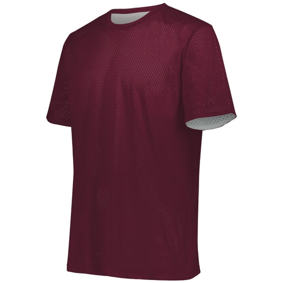 Augusta Sportswear XS Boys Short Sleeve Mesh Reversible Jersey Maroon/White 1603
