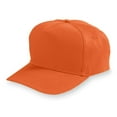 thumbnail image 1 of Augusta Sportswear Youth Five-Panel Cotton Twill Cap, Orange, One Size, 1 of 3