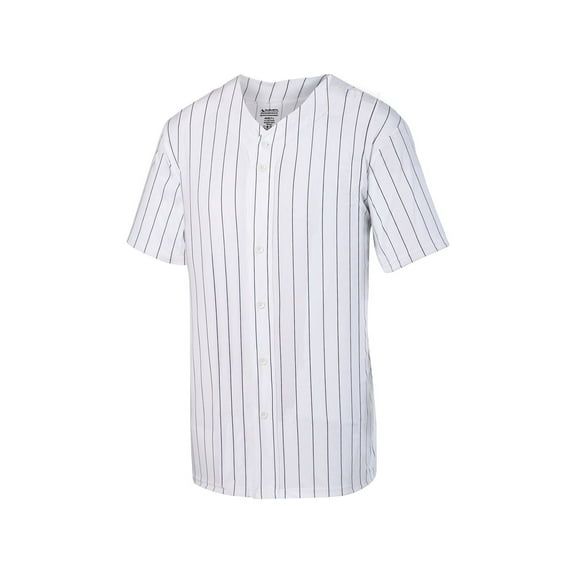 Augusta Sportswear Youth Pinstripe Full Button Baseball Jersey