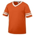 thumbnail image 1 of Augusta Sportswear Youth Sleeve Stripe Jersey, Medium, Orange/White, 1 of 1