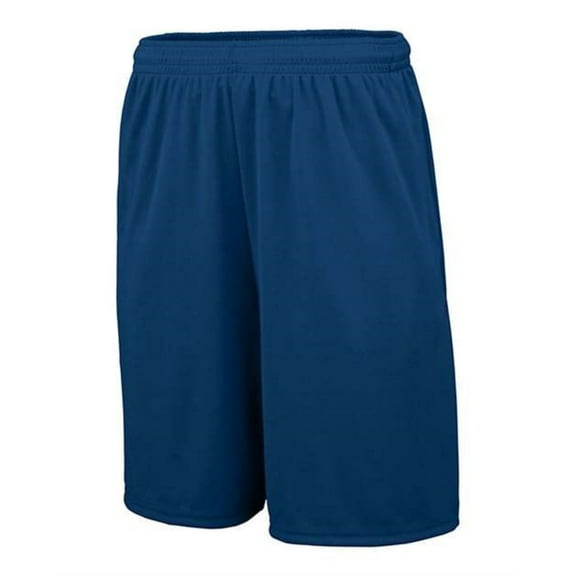Augusta Sportswear Youth Training Shorts with Pocket - Navy, M
