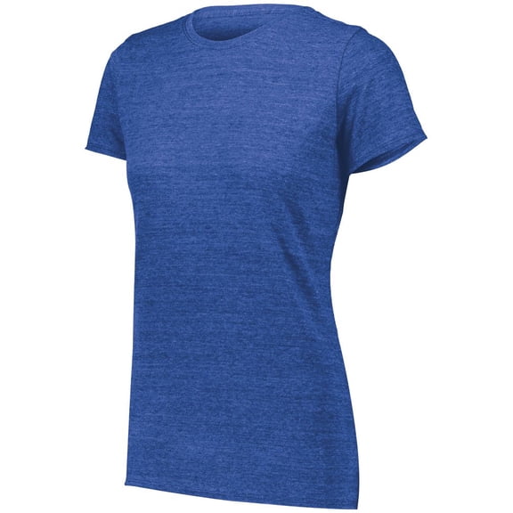 Augusta Sportswear womens Tri-blend T-shirt Short Sleeve, Royal Heather, Large