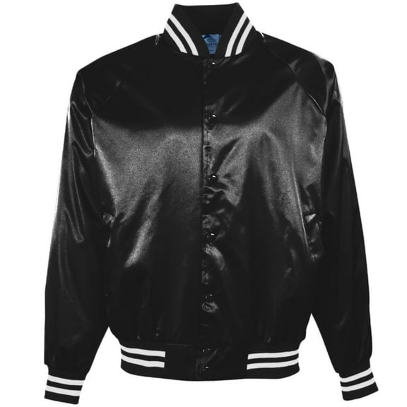 Augusta Sportwear SATIN BASEBALL JACKET/STRIPED TRIM