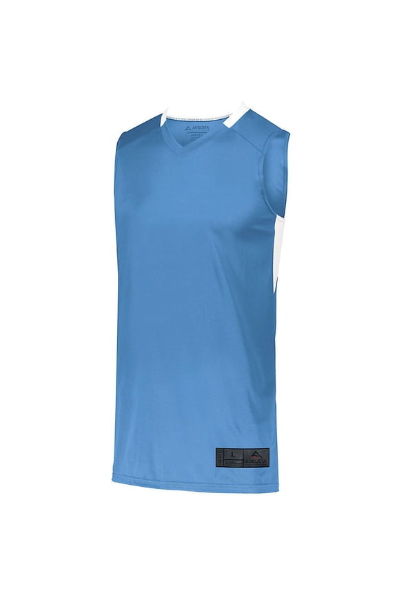 Augusta Step-Back Basketball Jersey 1730 Columbia Blue/White L