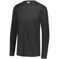 thumbnail image 1 of Augusta Tri-Blend Long Sleeve Crew 3075 Black Heather S, 1 of 2