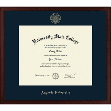 Augusta University Diploma Frame, Document Size 17" x 14"