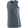 thumbnail image 1 of Augusta Women's Winning Streak Racerback Basketball Jersey Graphite 2XL, 1 of 1