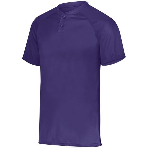 Augusta XL Attain Wicking Two-Button Baseball Jersey Purple (hlw) 1565