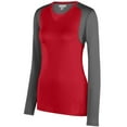 thumbnail image 1 of Augusta XL Ladies Astonish Long Sleeve Jersey Red/Graphite 2522, 1 of 2