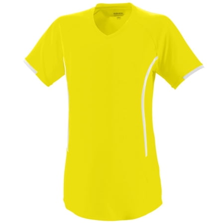 Augusta XL Ladies Heat Jersey Power Yellow/White 1270
