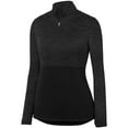 thumbnail image 1 of Augusta XL Ladies Shadow Tonal Heather 1/4 Zip Pullover Black 2909, 1 of 2