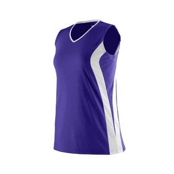 Augusta XL Ladies Triumph Jersey Purple/White 1235