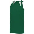 thumbnail image 1 of Augusta XL Overspeed Track Jersey Dark Green/White 343, 1 of 5
