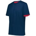 thumbnail image 1 of Augusta XL Short Sleeve Mesh Reversible Jersey Navy/Scarlet 1602, 1 of 7