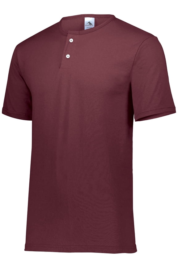 XL Two-Button Baseball Jersey Maroon 580