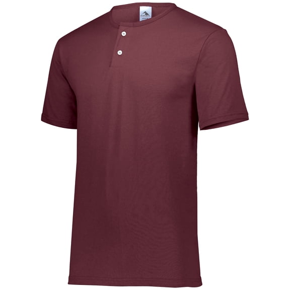 Augusta XL Two-Button Baseball Jersey Maroon 580