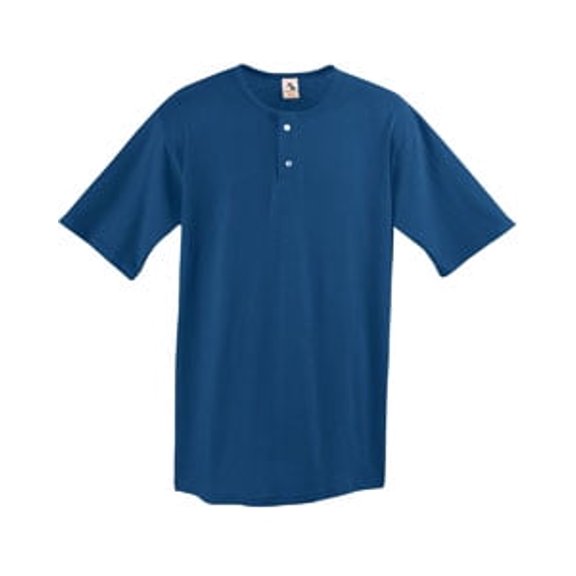 Augusta XL Two-Button Baseball Jersey Navy 580