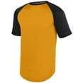 thumbnail image 1 of Augusta XL Wicking Short Sleeve Baseball Jersey Gold/Black 1508, 1 of 3