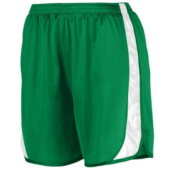 Augusta XL Wicking Track Shorts With Side Insert Kelly/White 327