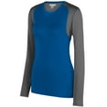thumbnail image 1 of Augusta XS Ladies Astonish Long Sleeve Jersey Royal/Graphite 2522, 1 of 2
