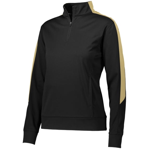 Augusta XS Ladies Medalist 2.0 Pullover Black/Vegas Gold 4388