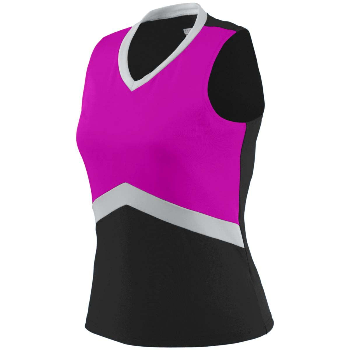 Augusta XXS Girls Cheer Flex Shell Black/Power Pink/Metallic Silver ...