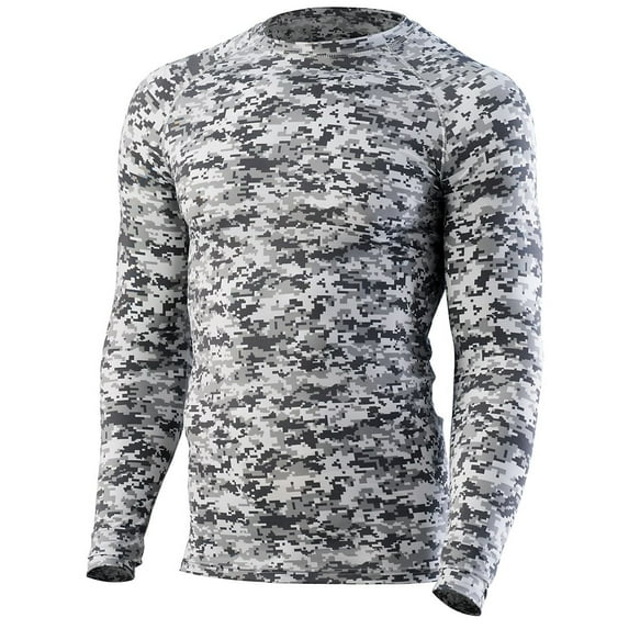 Augusta YTH HYPERFORM LS CMPRSS SHIRT WH DIGI L