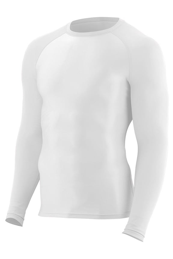 YTH HYPERFORM LS CMPRSS SHIRT WHITE L