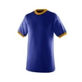 thumbnail image 1 of Augusta Youth-Ringer T-Shirt 711 Purple/Gold L, 1 of 4