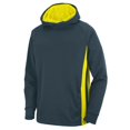 thumbnail image 1 of Augusta Youth Striped Up Hoodie 5519 Slate/Power Yellow S, 1 of 1
