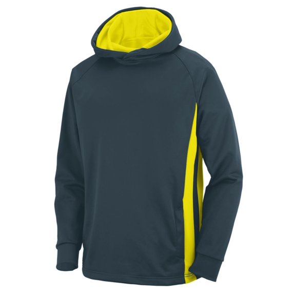 Augusta Youth Striped Up Hoodie 5519 Slate/Power Yellow S