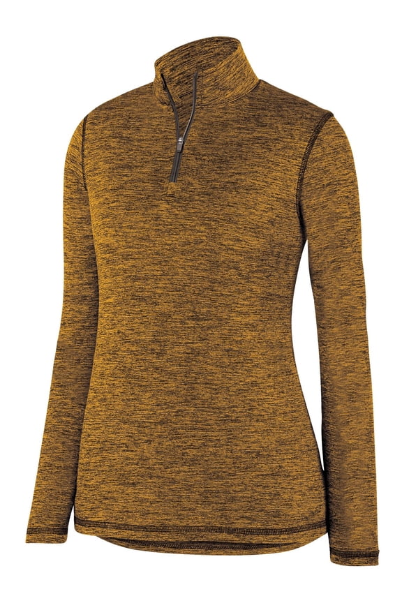 Ladies Intensify Black Heather 1/4 Zip Pullover