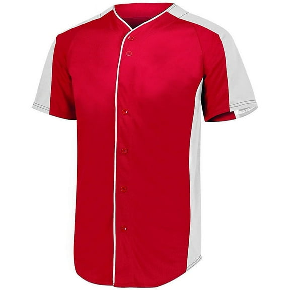 Augusta sportswear Men's Full Button Baseball Jersey - 1655