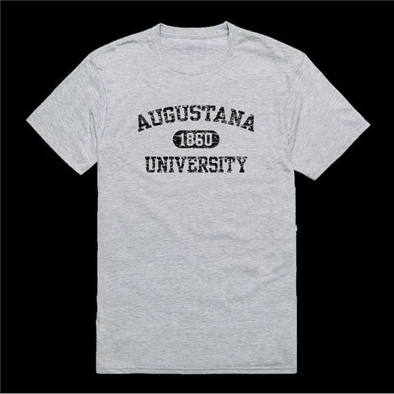 Augustana University Vikings Distressed Arch College T-Shirt, Heather Grey - Small
