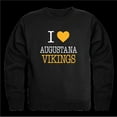 thumbnail image 1 of Augustana University Vikings I Love Crewneck Sweatshirt, Black - Small, 1 of 1
