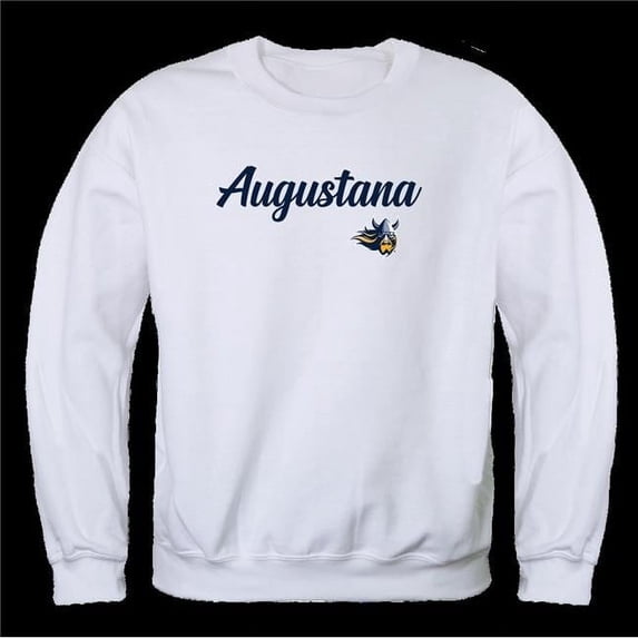Augustana University Vikings Script Crewneck Sweatshirt, White - 2XL