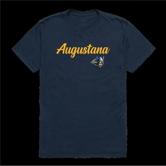Augustana University Vikings Script T-Shirt, Navy - Small
