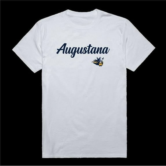 Augustana University Vikings Script T-Shirt, White - Medium