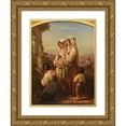 thumbnail image 1 of Auguste Delacroix 12x14 Gold Ornate Wood Frame and Double Matted Museum Art Print Titled - Madonna Prayer, 1 of 4