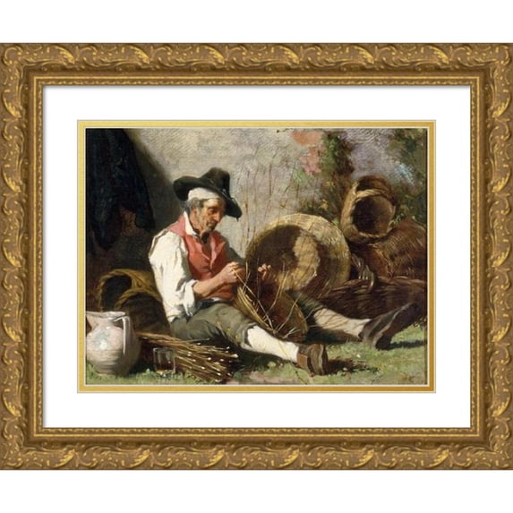 Auguste Dutuit 24x19 Gold Ornate Framed and Double Matted Museum Art Print Titled - The Vannier