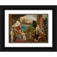 thumbnail image 1 of Auguste Jean-Baptiste Leloir 24x18 Black Ornate Framed Double Matted Museum Art Print Titled: Queen Esther Denouncing Haman, 1 of 5