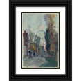 thumbnail image 1 of Auguste Louis Lepère 11x14 Black Ornate Wood Framed Double Matted Museum Art Print Titled: Rue De Jouy Le Comte (Probably 1880), 1 of 5