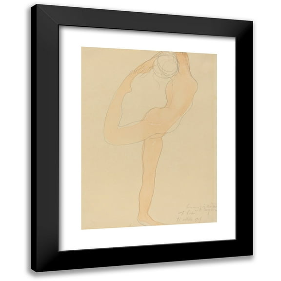 Auguste Rodin 11x14 Black Modern Framed Museum Art Print Titled - Dancing Figure (1905)