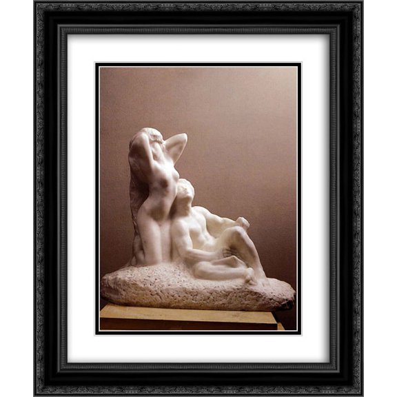 Auguste Rodin 2x Matted 20x24 Black Ornate Framed Art Print 'Poet And Muse'