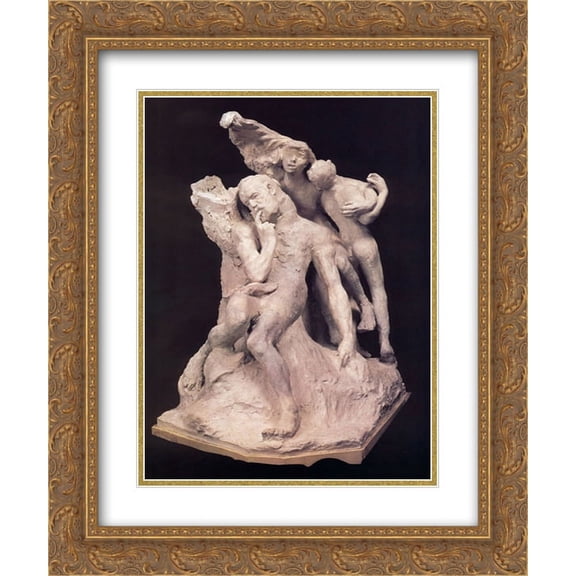 Auguste Rodin 2x Matted 20x24 Gold Ornate Framed Art Print 'Monument to Victor Hugo (First Project)'