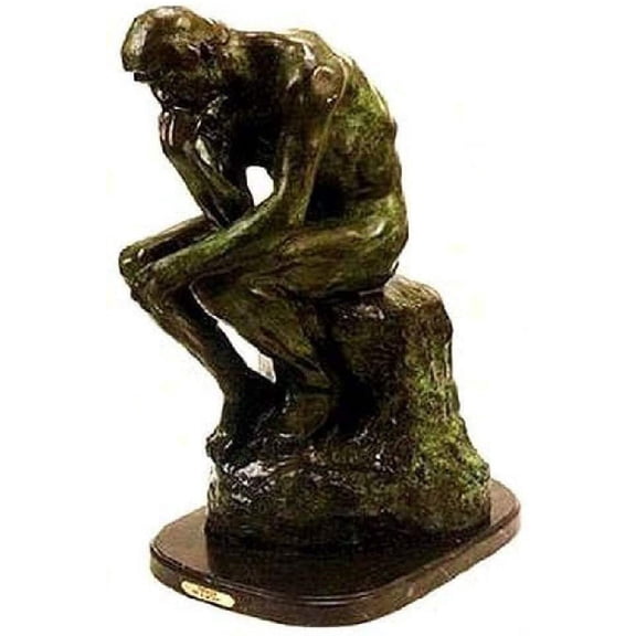 Auguste Rodin "The Thinker" American Handmade Pure Bronze Sculpture - Small Size