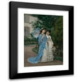 thumbnail image 1 of Auguste Toulmouche 14x18 Black Modern Framed Museum Art Print Titled - A Garden Stroll (1877), 1 of 5