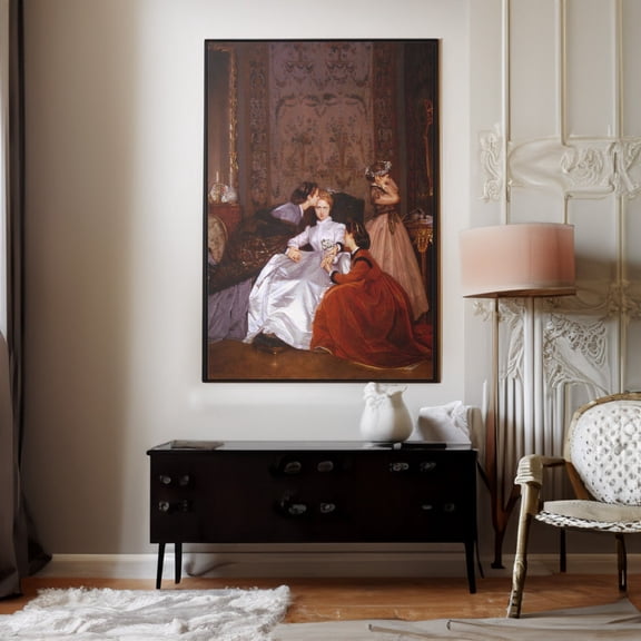 Auguste Toulmouche The Reluctant Bride Vintage French Art Poster, Unframed Poster