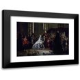 thumbnail image 1 of Auguste Victor Pluyette 24x17 Black Modern Framed Museum Art Print Titled - The Emperor, the Empress and the Imperial Prince Visiting an Asylum Room in Fontainebleau (1867), 1 of 5